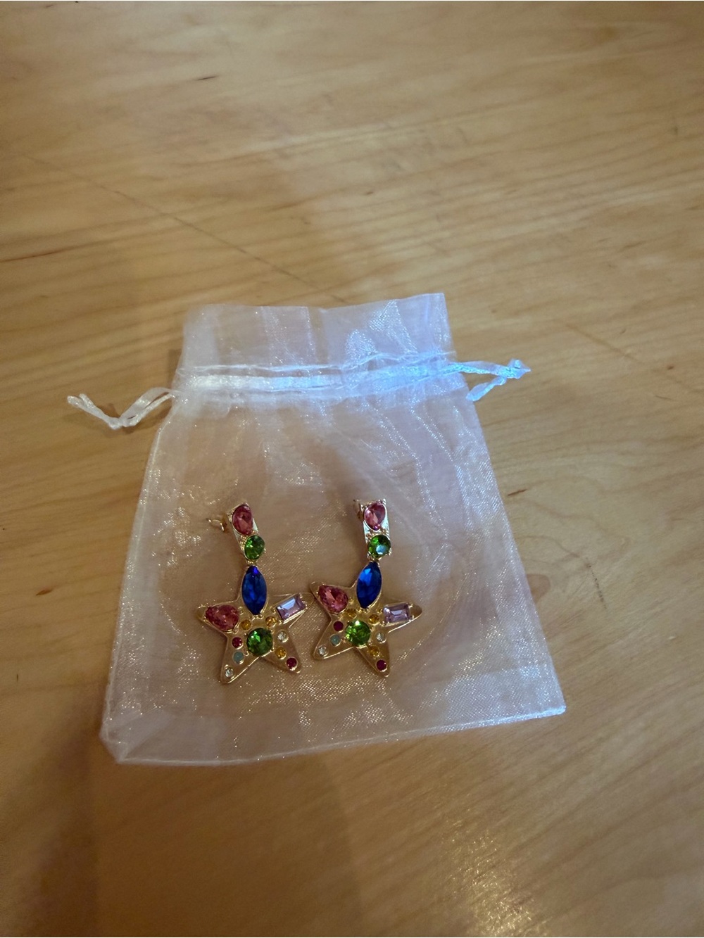 Free People Nancy Ann Star-Shaped Multicolor Gem Earrings